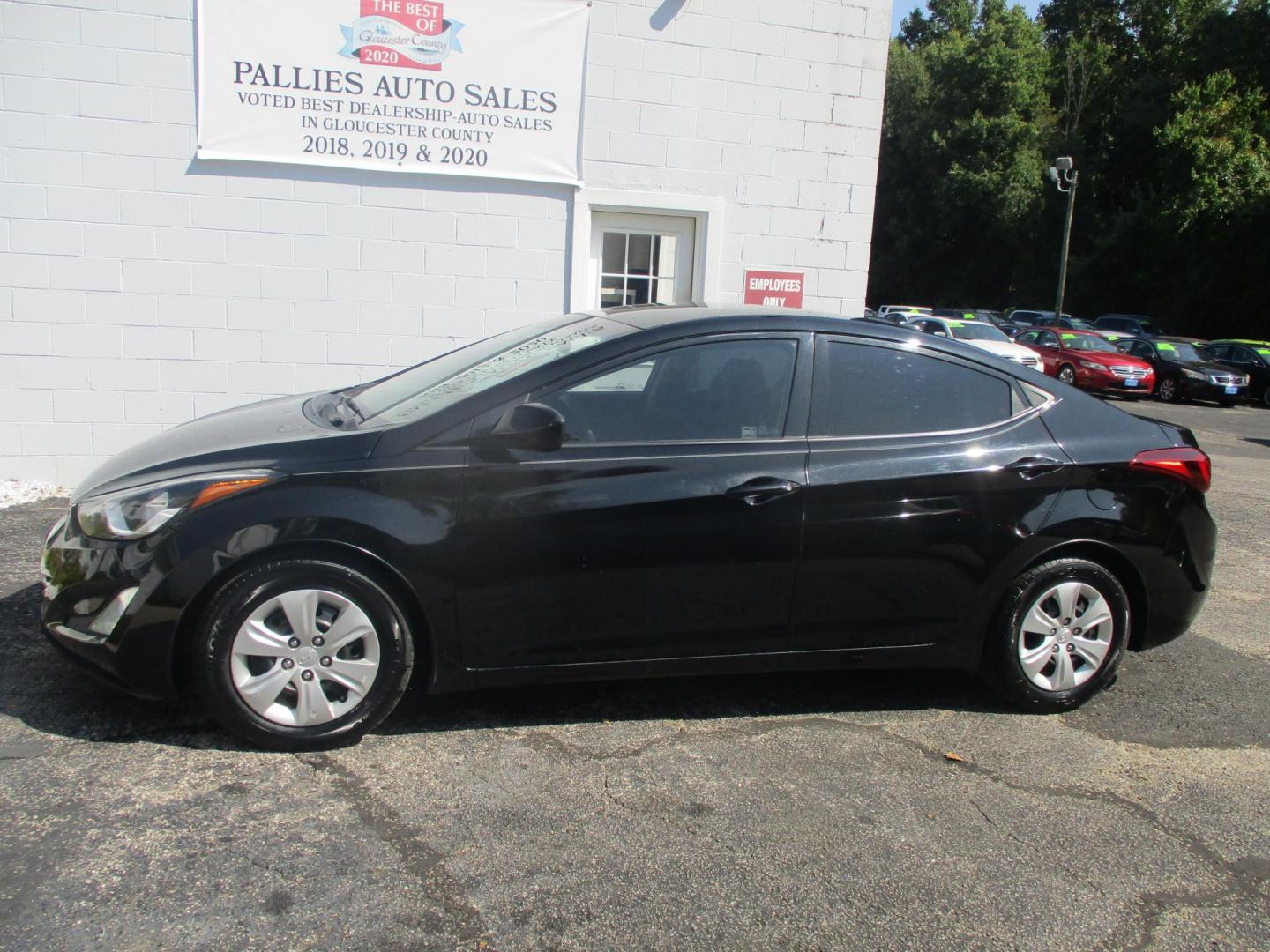 2016 BLACK Hyundai Elantra Limited (5NPDH4AE0GH) with an 1.8L L4 DOHC 16V engine, 6-Speed Automatic transmission, located at 540a Delsea Drive, Sewell, NJ, 08080, (856) 589-6888, 39.752560, -75.111206 - Photo#1