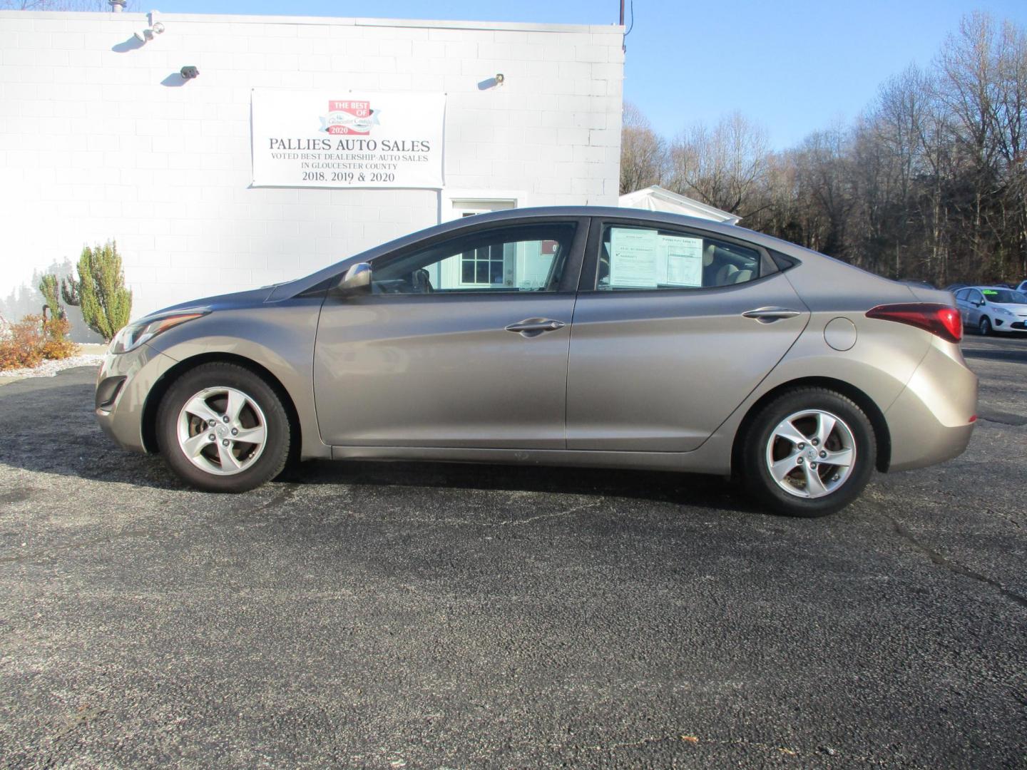 2015 GOLD Hyundai Elantra Limited (5NPDH4AE7FH) with an 1.8L L4 DOHC 16V engine, 6-Speed Automatic transmission, located at 540a Delsea Drive, Sewell, NJ, 08080, (856) 589-6888, 39.752560, -75.111206 - Photo#2