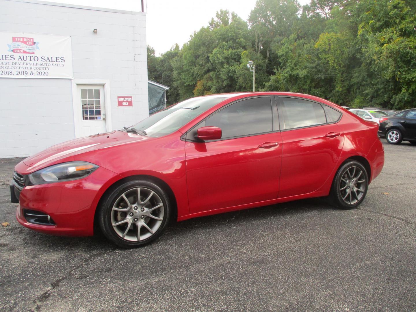 2013 RED Dodge Dart SXT (1C3CDFBA6DD) with an 2.0L L4 DOHC 16V TURBO engine, located at 540a Delsea Drive, Sewell, NJ, 08080, (856) 589-6888, 39.752560, -75.111206 - Photo#1