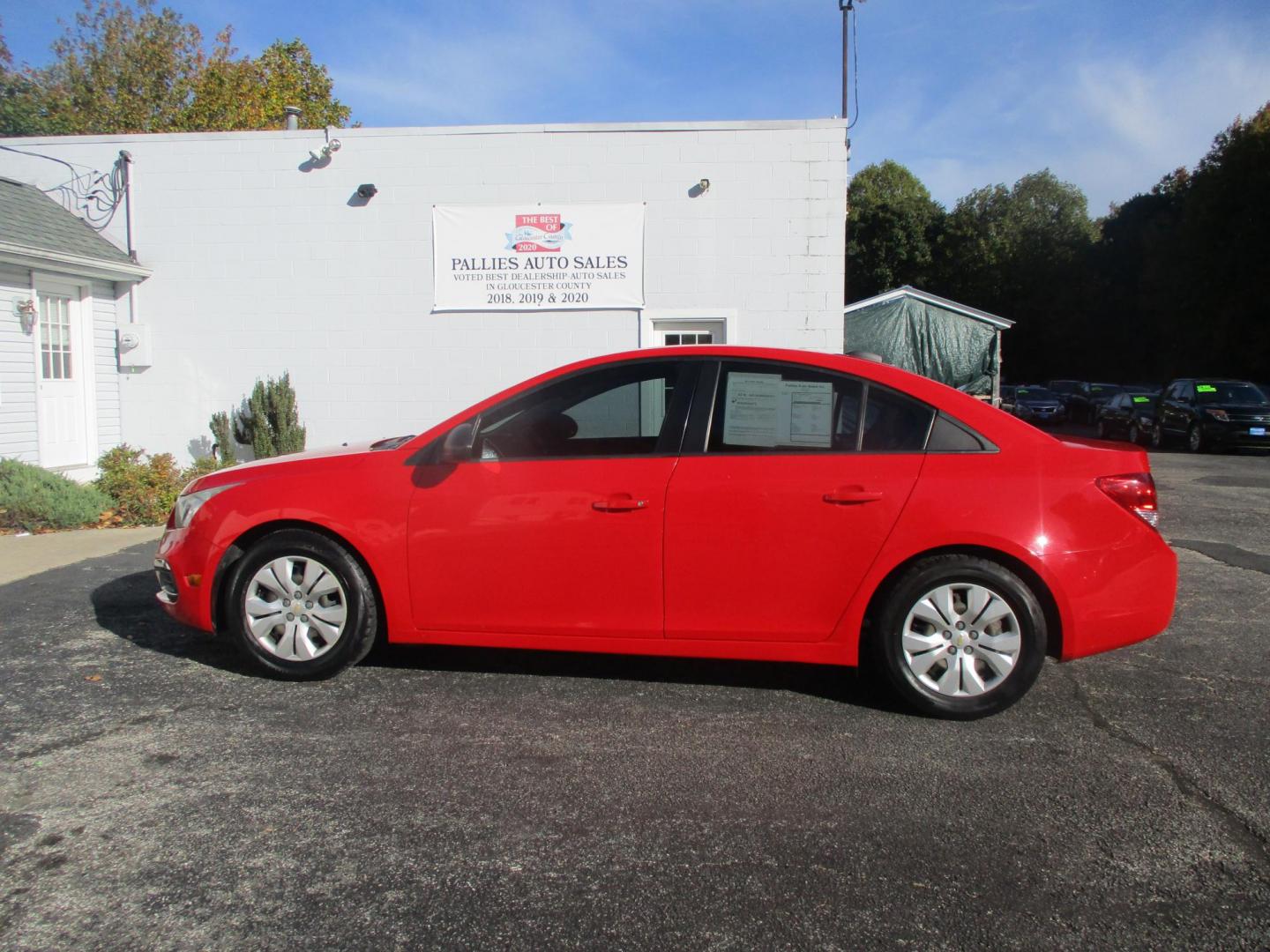 2015 RED Chevrolet Cruze LS Auto (1G1PA5SH8F7) with an 1.8L L4 DOHC 16V FFV engine, 6-Speed Automatic transmission, located at 540a Delsea Drive, Sewell, NJ, 08080, (856) 589-6888, 39.752560, -75.111206 - Photo#1