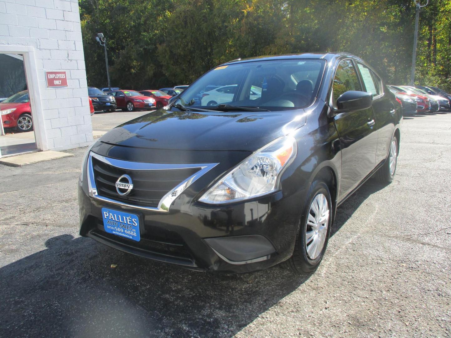 2017 BLACK Nissan Versa 1.6 S 4A (3N1CN7AP9HL) with an 1.6L L4 DOHC 16V engine, 4A transmission, located at 540a Delsea Drive, Sewell, NJ, 08080, (856) 589-6888, 39.752560, -75.111206 - Photo#0