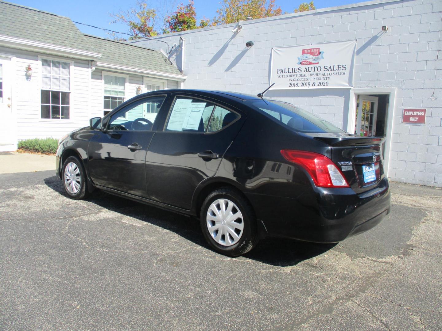 2017 BLACK Nissan Versa 1.6 S 4A (3N1CN7AP9HL) with an 1.6L L4 DOHC 16V engine, 4A transmission, located at 540a Delsea Drive, Sewell, NJ, 08080, (856) 589-6888, 39.752560, -75.111206 - Photo#3