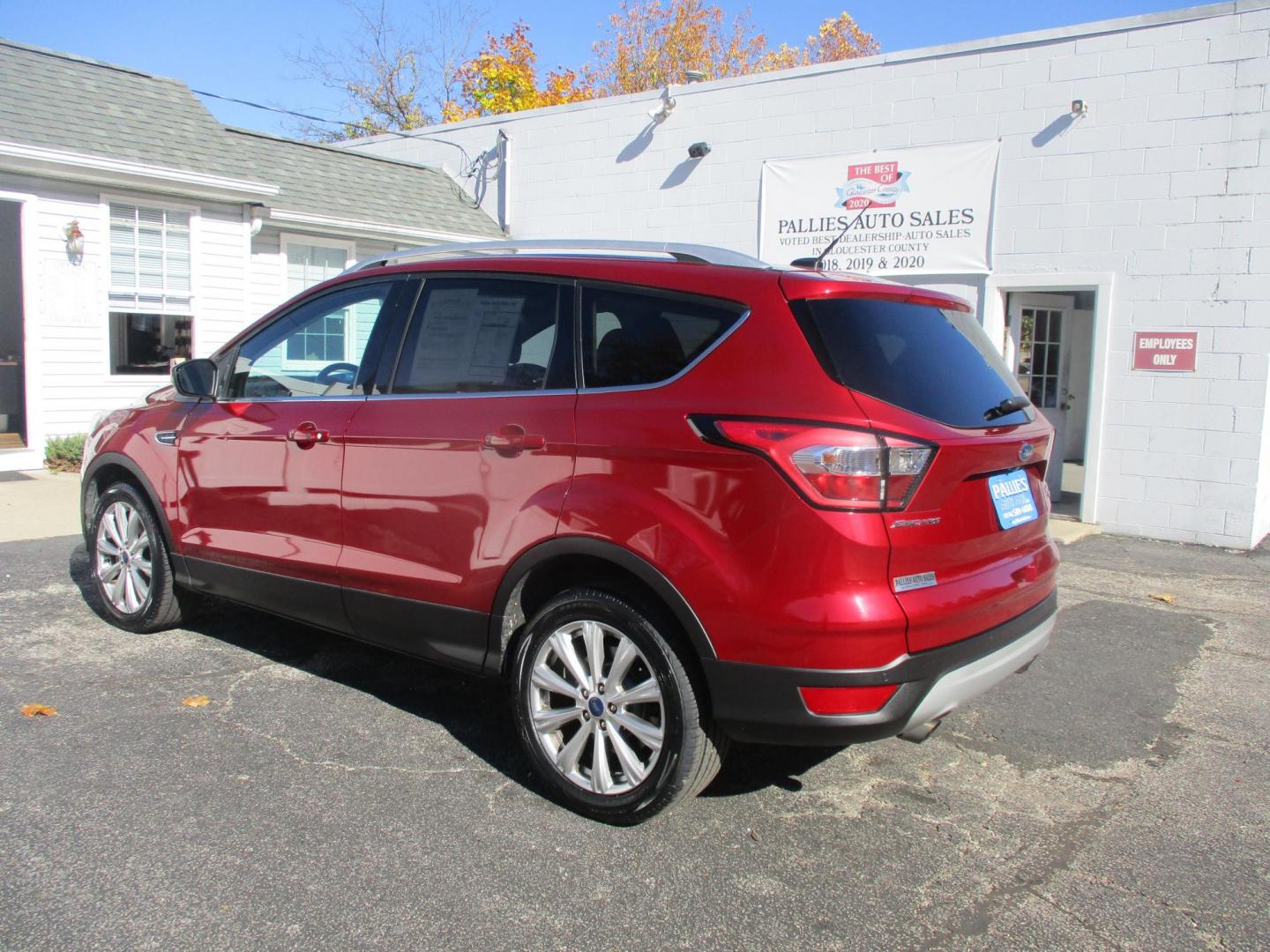 2017 RED Ford Escape Titanium 4WD (1FMCU9JD9HU) with an 1.5L L4 DOHC 16V engine, 6A transmission, located at 540a Delsea Drive, Sewell, NJ, 08080, (856) 589-6888, 39.752560, -75.111206 - Photo#1