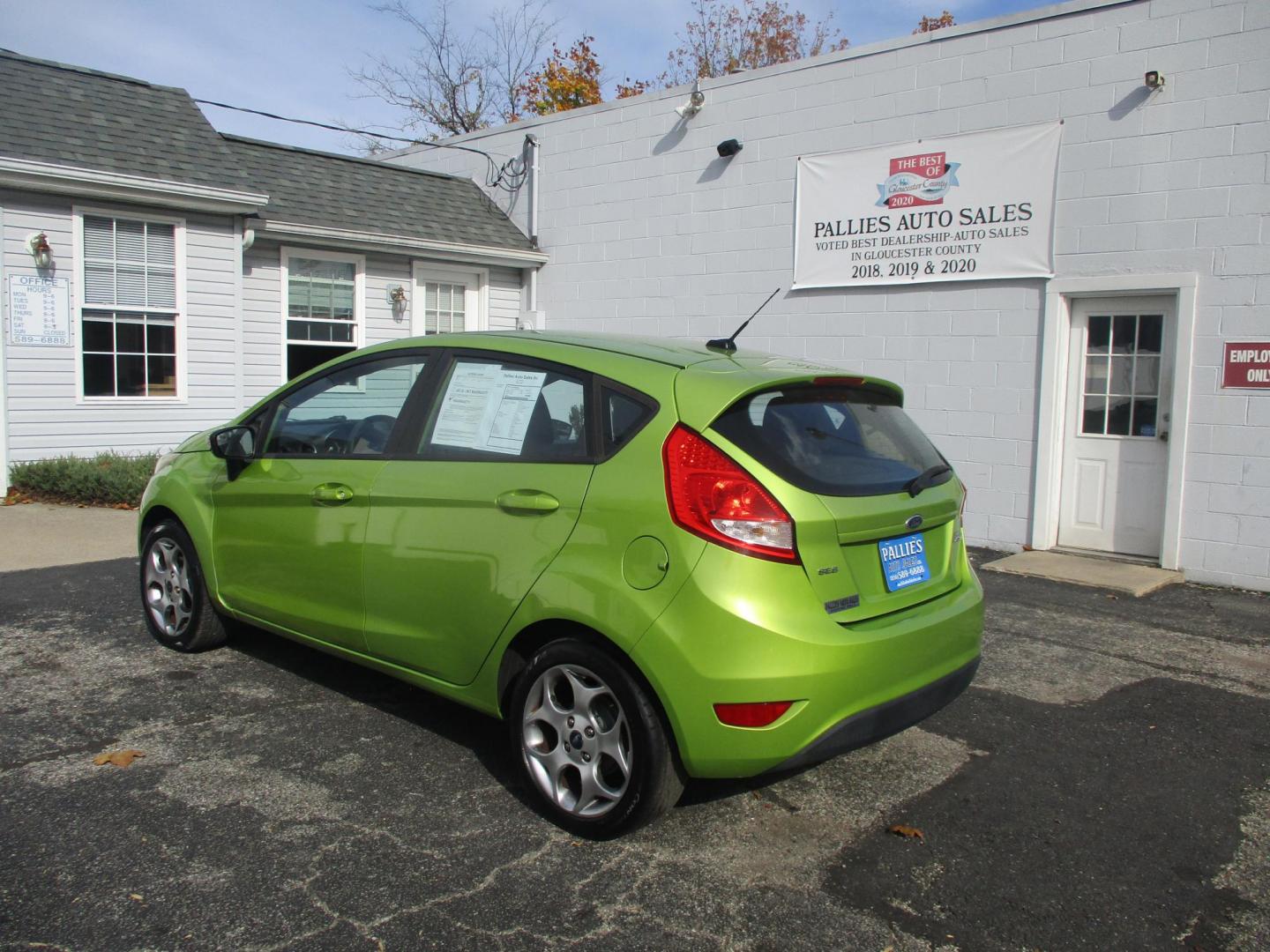 2011 GREEN Ford Fiesta SES Hatchback (3FADP4FJ9BM) with an 1.6L L4 DOHC 16V engine, located at 540a Delsea Drive, Sewell, NJ, 08080, (856) 589-6888, 39.752560, -75.111206 - Photo#3