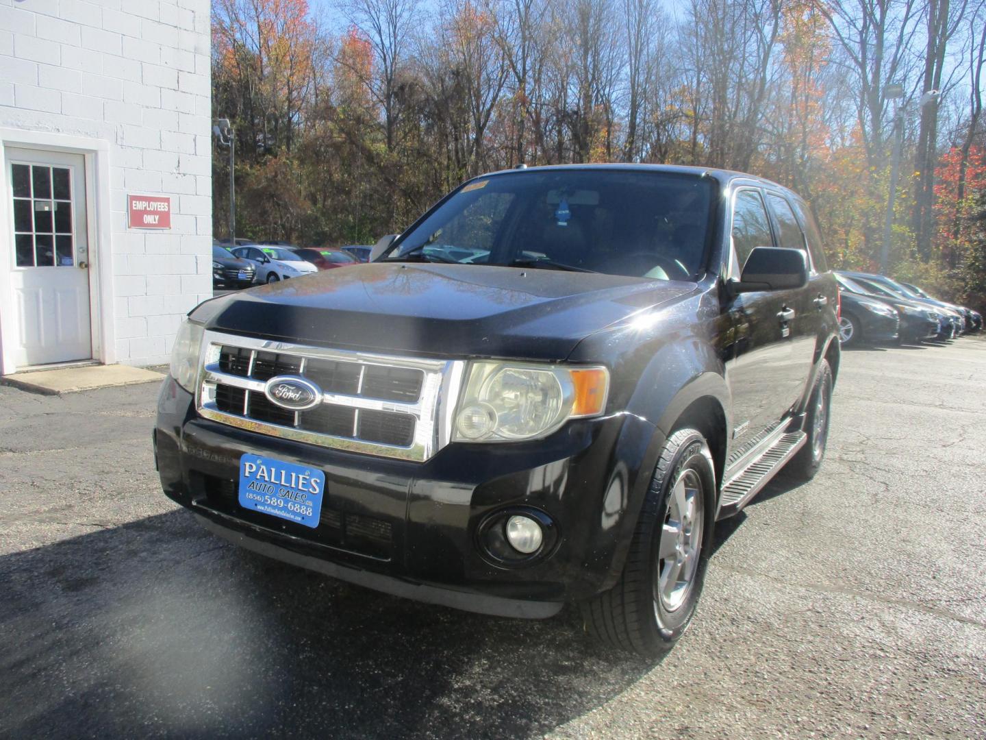 2008 BLACK Ford Escape XLT 4WD V6 (1FMCU93138K) with an 3.0L V6 DOHC 24V engine, 4-Speed Automatic Overdrive transmission, located at 540a Delsea Drive, Sewell, NJ, 08080, (856) 589-6888, 39.752560, -75.111206 - Photo#0