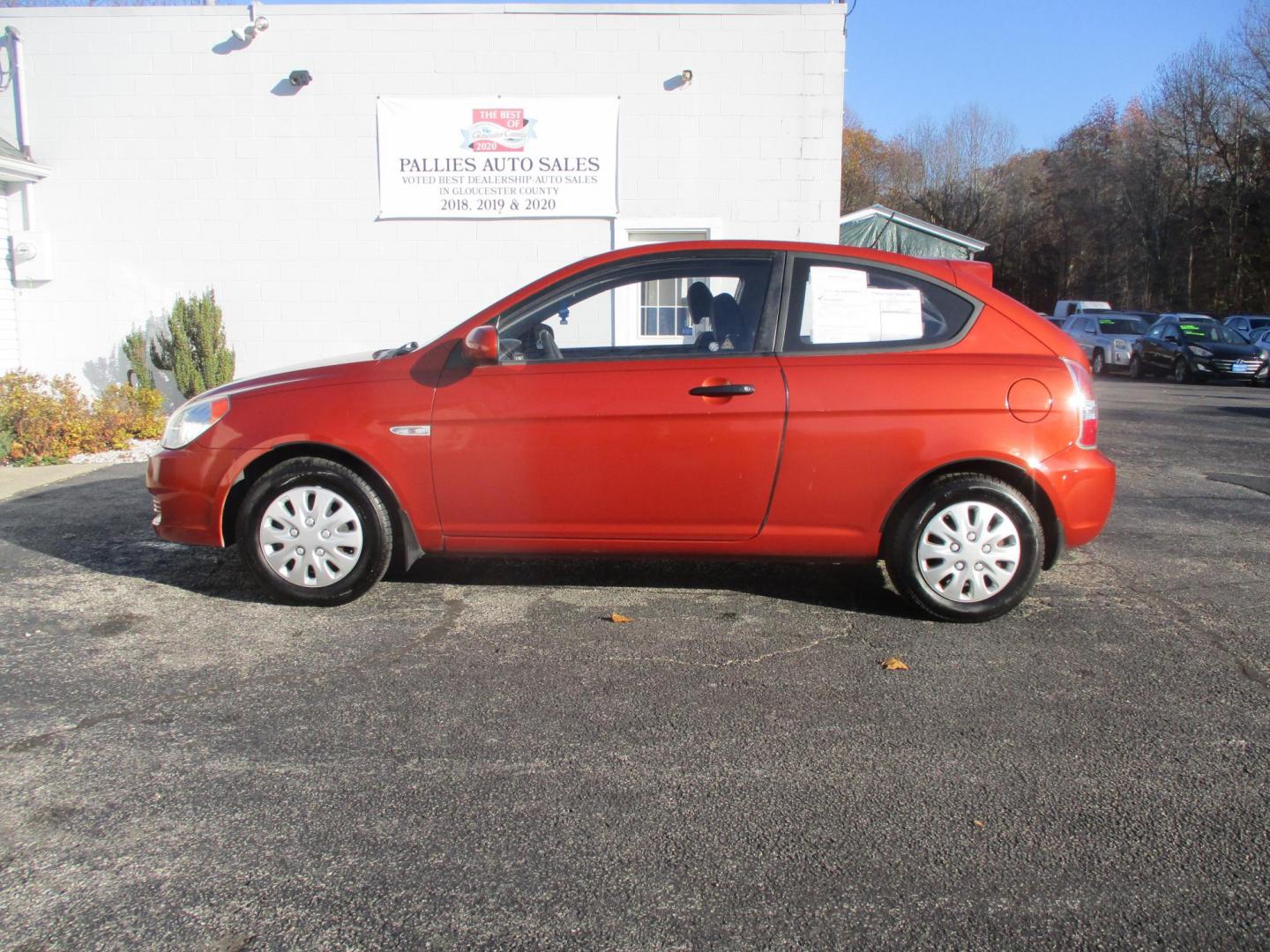 2010 ORANGE Hyundai Accent Blue GS 3-Door (KMHCM3AC7AU) with an 1.6L L4 DOHC 16V engine, located at 540a Delsea Drive, Sewell, NJ, 08080, (856) 589-6888, 39.752560, -75.111206 - Photo#2