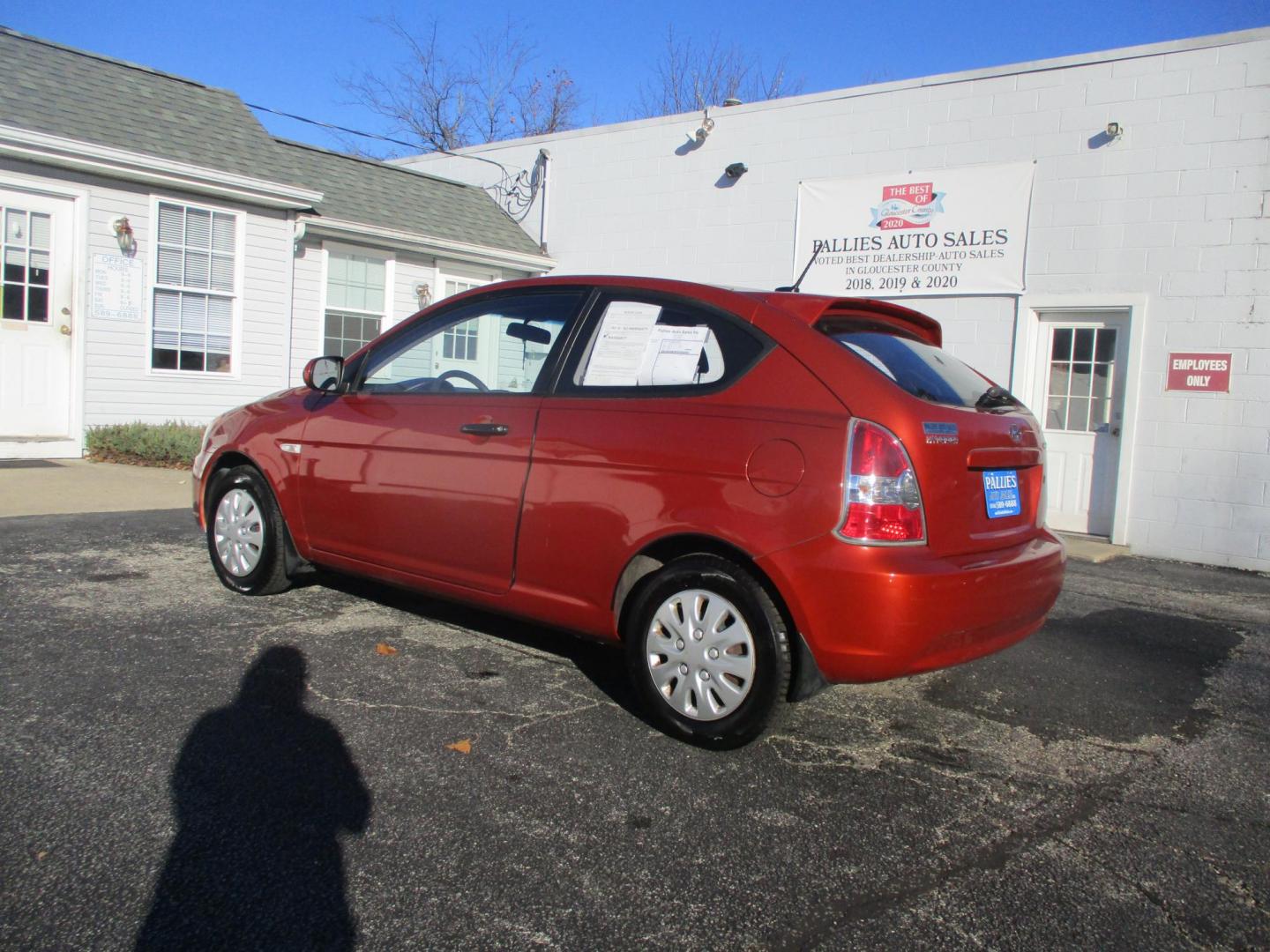 2010 ORANGE Hyundai Accent Blue GS 3-Door (KMHCM3AC7AU) with an 1.6L L4 DOHC 16V engine, located at 540a Delsea Drive, Sewell, NJ, 08080, (856) 589-6888, 39.752560, -75.111206 - Photo#3