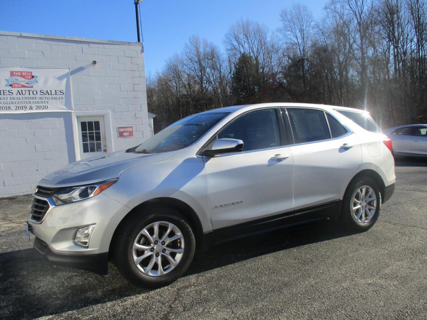 2018 SILVER Chevrolet Equinox LT 2WD (3GNAXJEVXJS) with an 1.5L L4 DIR DOHC 16V TURBO engine, 6A transmission, located at 540a Delsea Drive, Sewell, NJ, 08080, (856) 589-6888, 39.752560, -75.111206 - Photo#0