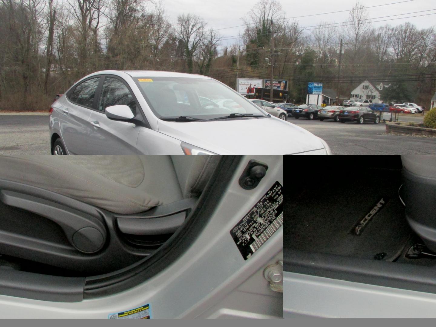 2013 GRAY Hyundai Accent GLS 4-Door (KMHCT4AE8DU) with an 1.6L L4 DOHC 16V engine, located at 540a Delsea Drive, Sewell, NJ, 08080, (856) 589-6888, 39.752560, -75.111206 - Photo#8